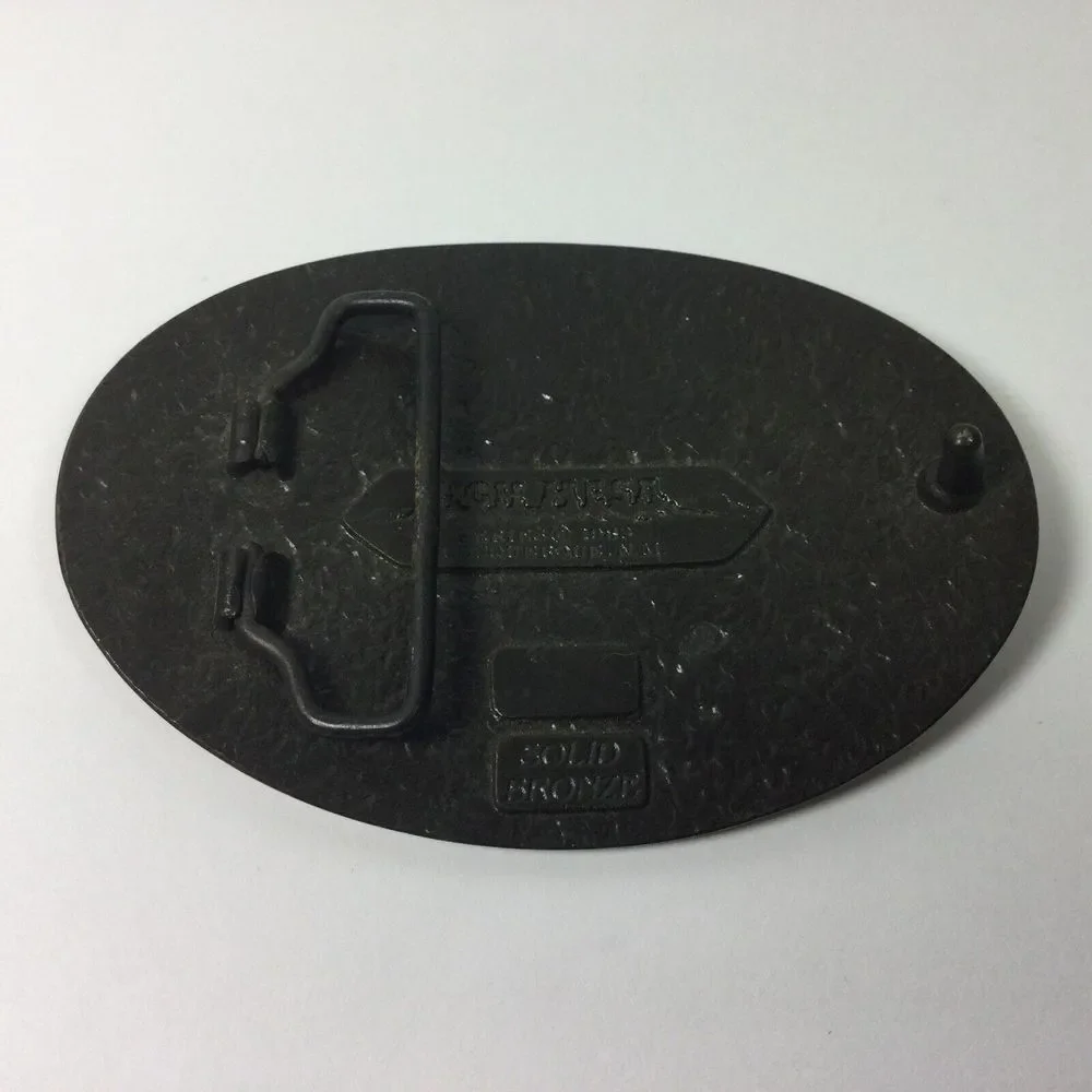 Vintage Texas Belt Buckle Longhorn‎ Solid Bronze High Mesa Albuquerque NM